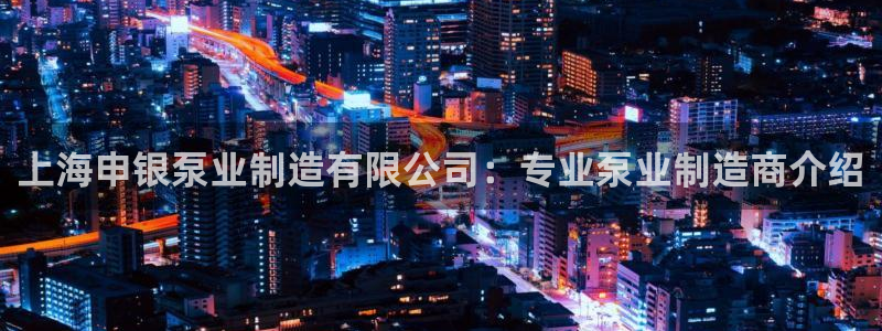 彩神VII购彩中心：上海申银泵业制造有限公司：专业泵业制造商